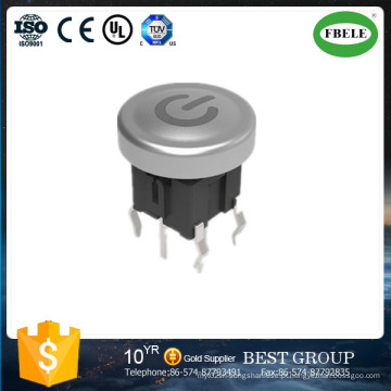 com um círculo azul claro lidar com 6 * 6 com interruptor de toque de luz de lâmpada com interruptor de botão de lâmpada, interruptor de tato com LED, 6x6mm interruptor de tacto à prova de poeira, RoHS